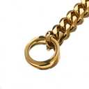 Gold Chain Dog Collar 11/15/19mm Wide Stainless Steel Cuban Link Slip Choker Chew Proof Collar Training Walking for Small, Medium and Large Dogs 12in-26in (15mm,12'') (12inch (Fits dogs neck 8in-10in))