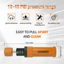 Adjustable Tire Deflator Auto-Stop (10-40 PSI) Offroad Accessories Valve Stem kit 4x4 Tyre Air Down Tool for Truck, Pickup, Motorcycle,Jeep etc. (Orange)