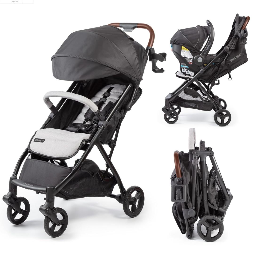 Ingenuity Ingenuity 3Dquickclose CS+ Compact Fold Stroller Lightweight Stroller with Oversized Canopy, Extra-Large Storage and Compact Fold, Gray