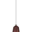CANARM Thor 1-Light Pendant Light, Gold Finish with Faux Wood Accent, Adjustable Fabric Cord, Modern Lighting for Kitchen, Dining Room or Bedroom