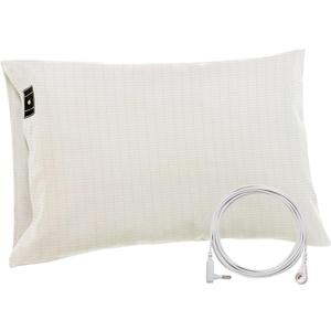 Grounding Pillowcase Grounding Pillow Case, 20"x30" Grounding Pillowcases Queen Size with 15ft Grounding Cord for Better Sleep, Beige