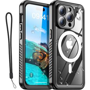 AICase iPhone 14 Pro Max Case Waterproof with MagSafe Clear Snowproof,Dustproof and Shockproof,IP68 Certified Full Body 360 Protection Fully Sealed Underwater Cover for iPhone 14 Pro Max 6.7"