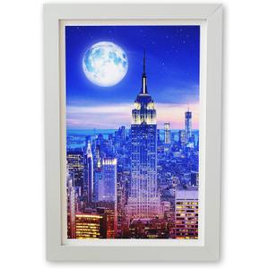 Pintoo Jigsaw Puzzles 1000 Piece for Adults - Moon Night Series - New York Building Beautiful Plastic Puzzle for Home Decor Zero Dust Easy Storage [H2653]