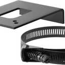 CURT 57204 Vehicle-Side Trailer Wiring Harness Clamp-On Bracket Mount for 4-Way, 5-Way or 6-Way GLOSS BLACK POWDER COAT