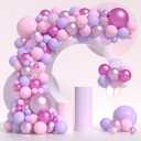 Pink and Purple Balloons Garland Arch Kit Different Sizes 18 12 5 Inch Purple Pink Confetti Balloons for Women Girls Birthday Baby Shower Wedding Bridal Shower Party Decorations