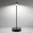 Cordless Table Lamps Rechargeable, 6000mAh Battery Operated LED Desk Lamp Outdoor Waterproof Portable Touch Dimmable Table Night Light for Patio Restaurant Dining Home Black