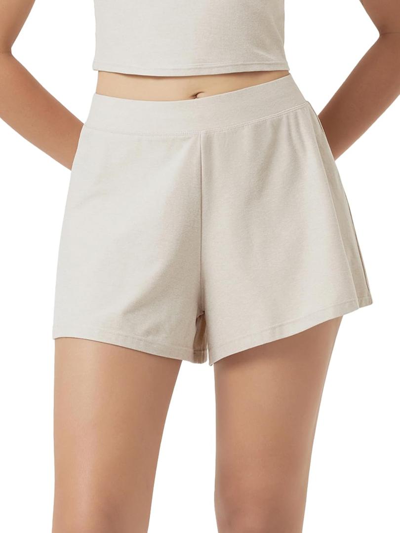 ODODOS Women's Lounge Shorts Ultra Soft odSTRATUM Tech 3" Inseam Comfy Sleep Bottoms Moisture Wicking UPF 50+ Casual Shorts (S)