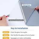 rabbitgoo Window Privacy Film One Way Window Tint for Home, Removable Reflective Heat Sun Blocking Anti UV Glass Door Covering, Mirror Tinting Film House Office, 23.6 in X 9.8 Feet, Silver