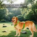 Waterproof No Pull Dog Harness, Adjustable Easy Walk Vest for Small, Medium and Large Dogs, Heavy Duty Secure Fit Pet Walking Harness for Training and Outdoor Adventures, Green, S (Green on Orange)