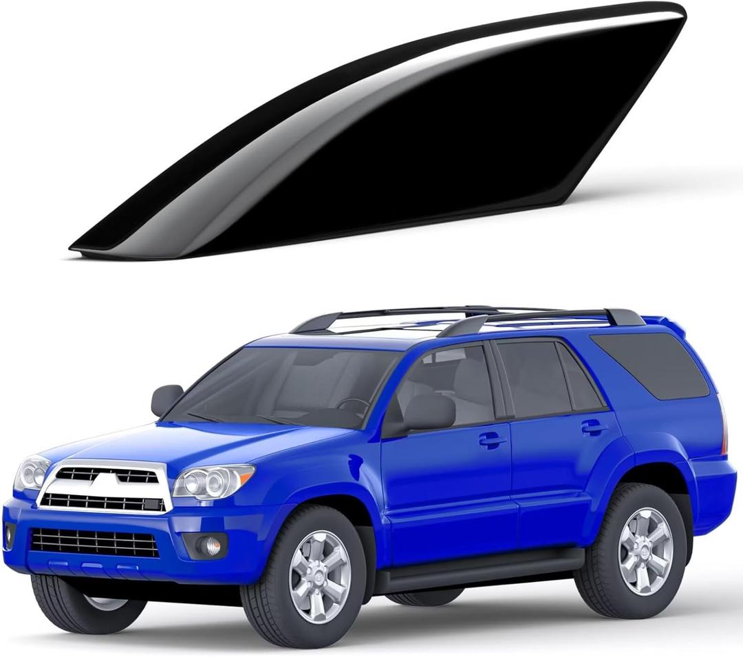 Car Roof Rack End Caps Fit For Toyota 4Runner 4WD N210 2003 2004 2005 2006 2007 2008 2009 Roof Rack Accessories Roof Rail End Cover Roof Luggage Rail Rack Protection Cover Shell Trim 1 Pc Black (Black left driver's front side)