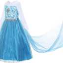 Princess Costumes for Girls Dress Up Clothes for Little Girls Toddler Costume with Accessories Crown Christmas Birthday Party