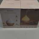 SALKING Essential Oil Diffuser (Set of 2), 100ml Small Aromatherapy Diffuser with Auto Shut-Off, Ultrasonic Diffusers for Essential Oils, Cool Mist Humidifier with Warm White Lights, for Office Home