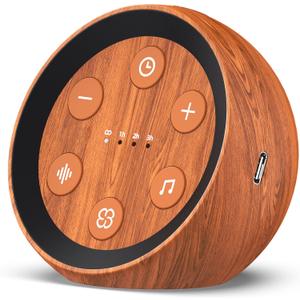 Sleep Sound Machine White Noise Machine with 32 Calming Sounds Loud Speaker 36 Volume Levels Pink Brown Noise Machine for Baby Kid Adult with 4 Timer Noise Canceling Machine for Office Privacy (Wood Grain)