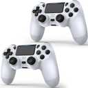 LaiChauKit Wireless Controller 2 Pack Compatible with PS4/Pro/Slim with Dual VibrationAudio Jack2Pcs USB C Cable