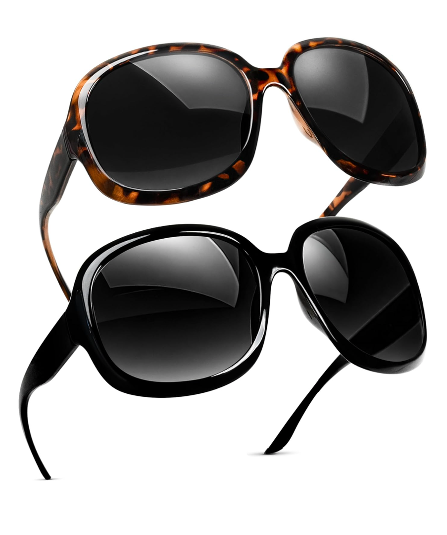 miyya Bug Eye Oversized Polarized Sunglasses Womens, Trendy Retro Sun Glasses for Women 2025, Oversized UV Protection Shades
