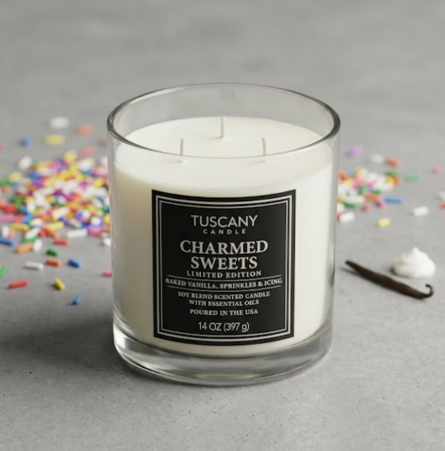Tuscany Candle Charmed Sweetsimited Addition Baked Vanilla, Sprinkles & Icing