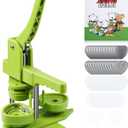 Button Maker Machine, Heart-Shaped (3rd Gen) Installation-Free, Heart Shape DIY Pin Button Maker Press Machine Kit, Badge Punch Press Machine with Free 100pcs Heart Button Parts &Magic Book (Heart - 57 mm)