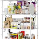 6 Tier Slim Rolling Storage Cart with Wheels, Metal Mobile Shelving Unit Organizer Utility Cart for Office Bathroom Kitchen Laundry Room Narrow Places (White 10 Inches)