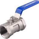DERNORD Stainless Steel Ball Valve 1PC Type 1 Inch NPT Standard Port for Water, Oil, and Gas (1 Inch Ball Valve)