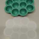 KeaBabies Silicone Food Freezer Trays with Lid, 2oz x 10 Pods Baby Food Storage Containers, Easy Puree Meal Prep, Breast Milk Silicone Freezer Molds, Dishwasher,Microwave Safe,BPA-Free(Alpine Green)