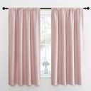 NICETOWN Blackout Curtains for Living Room, Blush Pink, 2 Panels, 42 by 63, Darkening Window Curtain Panels, Easy-Care Solid Thermal Insulated Draperies/Drapes for Daughter Room