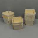 Bright Creations 12 Pack 1-Pint Wooden Berry Baskets for Picking Fruit, Arts and Crafts, Decor, 5 Inch Square Vented Wood Berry Containers - Wooden Basket