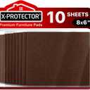 Felt Furniture Pads X-PROTECTOR - 10 Pack Premium 8x6 Heavy Duty 1/5 Felt Sheets! Cut Furniture Felt Pads for Furniture Feet You Need Best Furniture Pads for Hardwood Floors! Brown