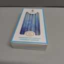 The Dreidel Company Hanukkah Candles Multi Blue Hued Frosted Deluxe Tapered Candles 1-Hour Burn Time 45 Candles for All Eight Nights of Chanukah (Single)