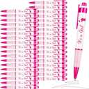 Outus 60 Pcs Retractable Baby Shower Pens Gel Pen with Rotating Messages Baby Shower Gifts for Guest Party Favors (Girl)