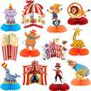 12 Pcs Carnival Party Decorations Circus Theme Party Decorations Carnival Circus Honeycomb Table Centerpieces for Home Office Birthday Honeycomb Supplies Decor
