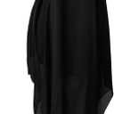 Verdusa Women's Wedding Guest Dress Halter Flowy Chiffon Asymmetrical Long Summer Prom Dress (Black, L)