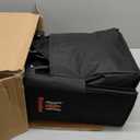 Navatiee Big Wheels Collapsible Wagon Cart Foldable, Heavy Duty Beach Wagon with Silent All-Terrain Wheels, Folding Utility Grocery Cart with Side Pocket and Brakes for Camping Garden Sports, Black