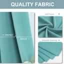 ChrisDowa Blackout Curtains 70 inches Wide for Bedroom - Extra Wide Grommet Thermal Insulated Room Darkening Curtains for Living Room (1 Panel, Aqua, 70 x 84 Inch)