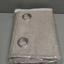 MIULEE 100% Blackout Linen Textured Curtains for Bedroom Solid Thermal Insulated Natural Beige Grommet Room Darkening Curtains & Drapes Luxury Decor for Living Room Nursery 52 x 84 Inch (2 Panels)