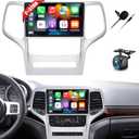 [2+32G] Android 13 Car Stereo for Jeep Grand Cherokee WK 2008-2013 with Wireless Carplay&Android Auto,9 Inch Car Radio with Mirror Link Bluetooth FM/RDS WiFi GPS Navigation SWC Dual USB+Backup Camera