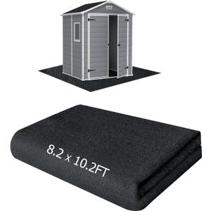 Outdoor Storage Shed Floor Mat, 8.2*10.2FT Waterproof Washable Garden Flooring Pad with Non Slip Backing, Soft Furniture Patio Covering Carport dust Oil Mat-Tool Shed, Storage Shed Not Included