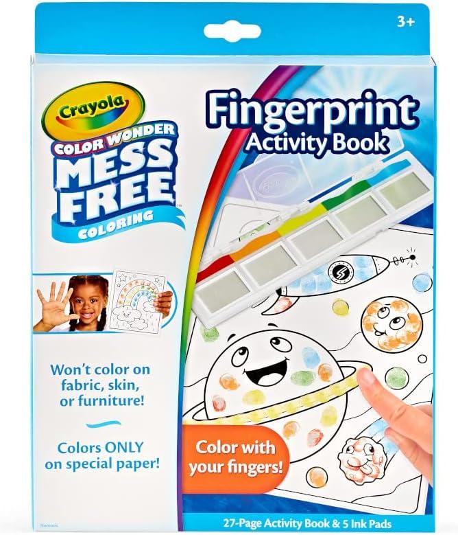 Crayola Color Wonder Mess Free Fingerprint Ink Painting Activity Set, Toddler Finger Painting Alternative, Stocking Stuffers for Kids, Holiday Gifts