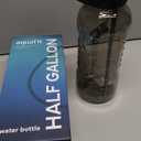 AQUAFIT 64 oz Water Bottle with Time Marker - 2in1 Straw & Chug Lid - BPA Free Big Water Bottle with Straw - Gym Water Bottle with Strap - Water Jug (64 Ounces, Gray)