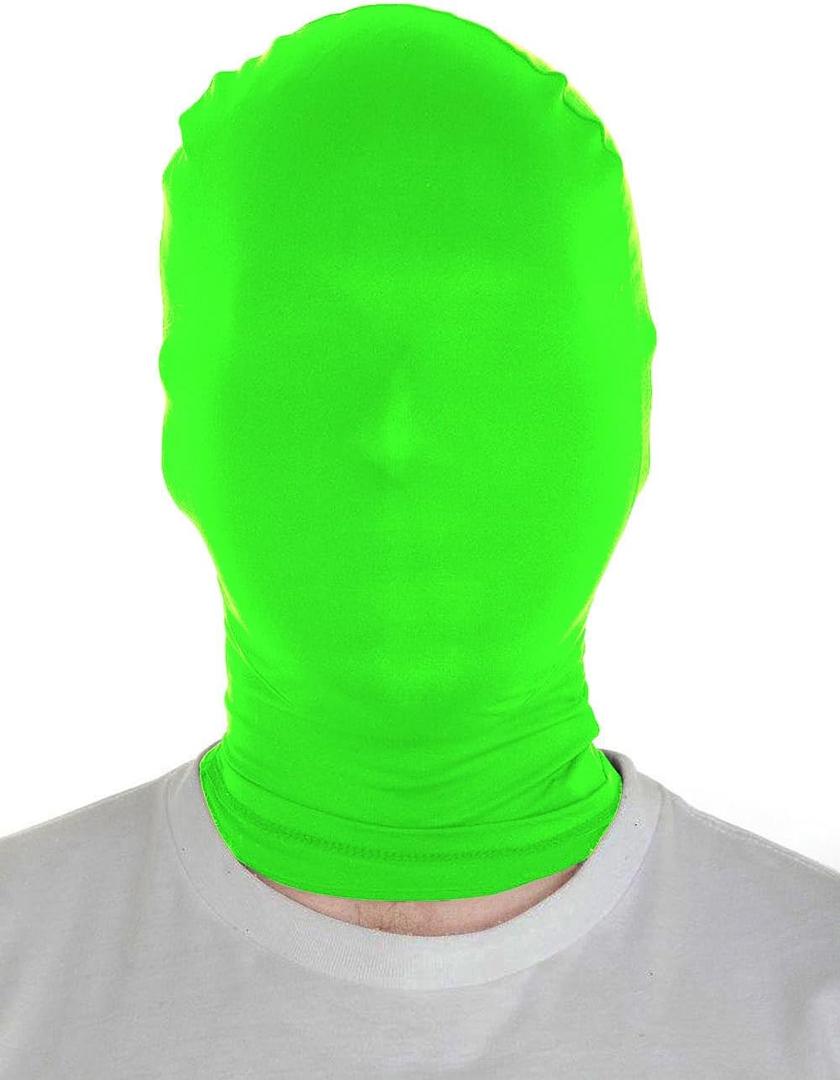 Sheface Men's and Women's Spandex Halloween Cosplay Hood Mask Party Full Cover Hood Masquerade Mask (Lime Green)
