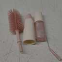 Momcozy Bottle Brush Kit, Innovative Push-Press Design for Better Cleaning - Baby Bottle Cleaner Brush for Baby Bottle, Breast Pumps, Nipples, and More - Can Generate Foam for Better Cleaning, Pink (Press Bubble Style)