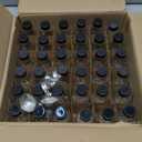 36 Pack, 2 oz Small Clear Glass Bottles w/Lid & 6 Stainless Steel Funnels - 60ml Boston Sample Bottles - Mini Travel Essential or Decorative Bottles for Potion, Juice, Wellness, Ginger Shots, Whiskey