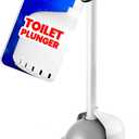 Toilet Plunger with Holder,Plungers for Bathroom with Holder,Heavy Duty Plunger with Cover,Bathroom DecorBathroom AccessoriesToilet Bowl Cleaners,Pearl White (1Pack)