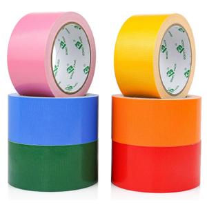 Colored Duct Tapes, 6 Rainbow Colors 2 Inch x 15 Yards x 9 Mil, Heavy Duty Waterproof Tape in Red, Pink, Yellow, Orange, Green, Blue