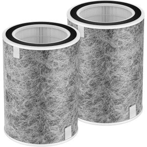 HP302 HP201 Replacement Filter Compatible with Shark HP201 HP302 HP301 HP202 HP232 HC502 AP1000 Air Purifier MAX, H13 True HEPA for 99.97% particles & Dust, Compare Part # HE2FKBAS, HE2FKBASMB, 2 Pack