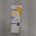 CeraVe 100% Mineral Sunscreen SPF 50, Face sunscreen With Zinc Oxide & Titanium Dioxide, Hyaluronic Acid + Niacinamide + Ceramides, Oil Free, Travel Size 2.5 oz