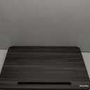 Laptop Desk for Bed, NEARPOW XXL Bed Table for Laptop and Writing, Adjustable Computer Tray Foldable Laptop Stand for Bed or Sofa W/Anti-Slip Faux Leather, Removable Stopper, Book Stand & Drawer Black