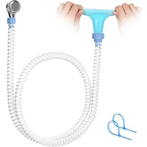 Slip-On Faucet Sprayer Attachment with 6 Ft Hose for Pet Bathing, Kitchen and Utility Sink - Includes 2 Zip-Tie Rings - Fits Round Faucets/Showerheads Up to 3" Diameter