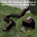 1 Pack Flexible Gutter Downspout Extensions Extendable from 21" to 67", Downspout Extender Comes with Adapters, Thickened Down spout Drain Extension for Rainwater Drainage(Brown)
