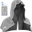 CSITE Cooling Hoodie Towels, Instant Cooling Towels for Neck and Face, UPF 50 Sun Protection, Ice Towel for Hot Weather, Head Towel for Sports, Camping, Cycling & More Activities (Light Gray)