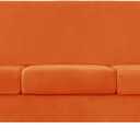 CONRUSER Stretch Sofa Slipcover, Soft Velvet Sofa Covers for 3 Cushion Couch Thick Furniture Protector for Pets & Kids (Orange, L)